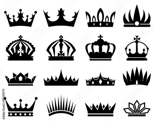 Crowns silhouette set