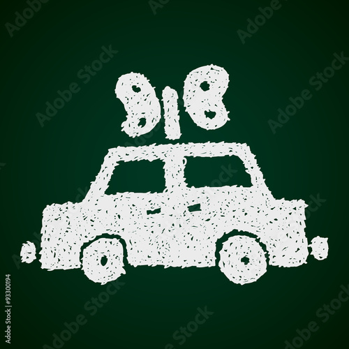 Simple doodle of a clockwork car