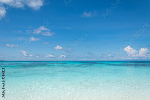 Fototapeta Naklejka Na Ścianę i Meble -  blue sky and water of ocean
