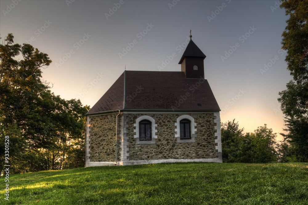 Beautiful small church in the woods  