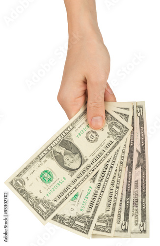 Humans hand holding cash