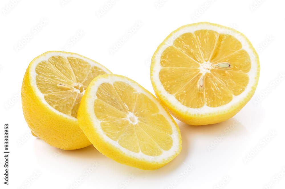 Fresh lemon isolated on a white background