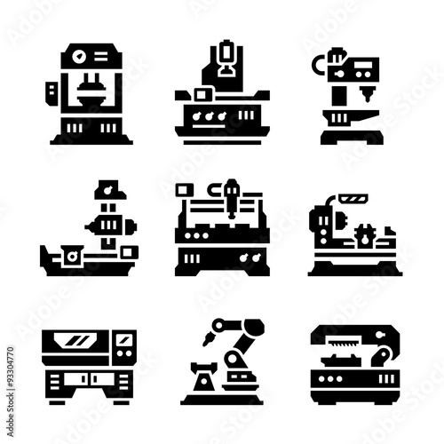 Set icons of machine tool