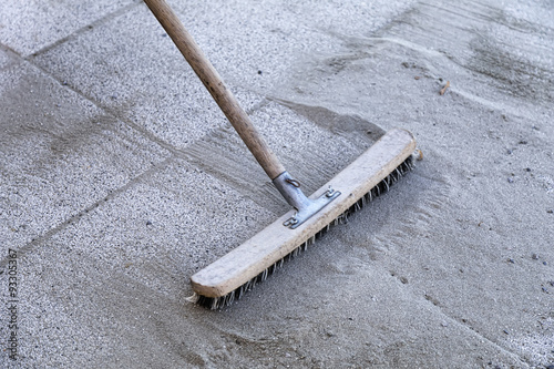 Install polymeric sand by brooming 4