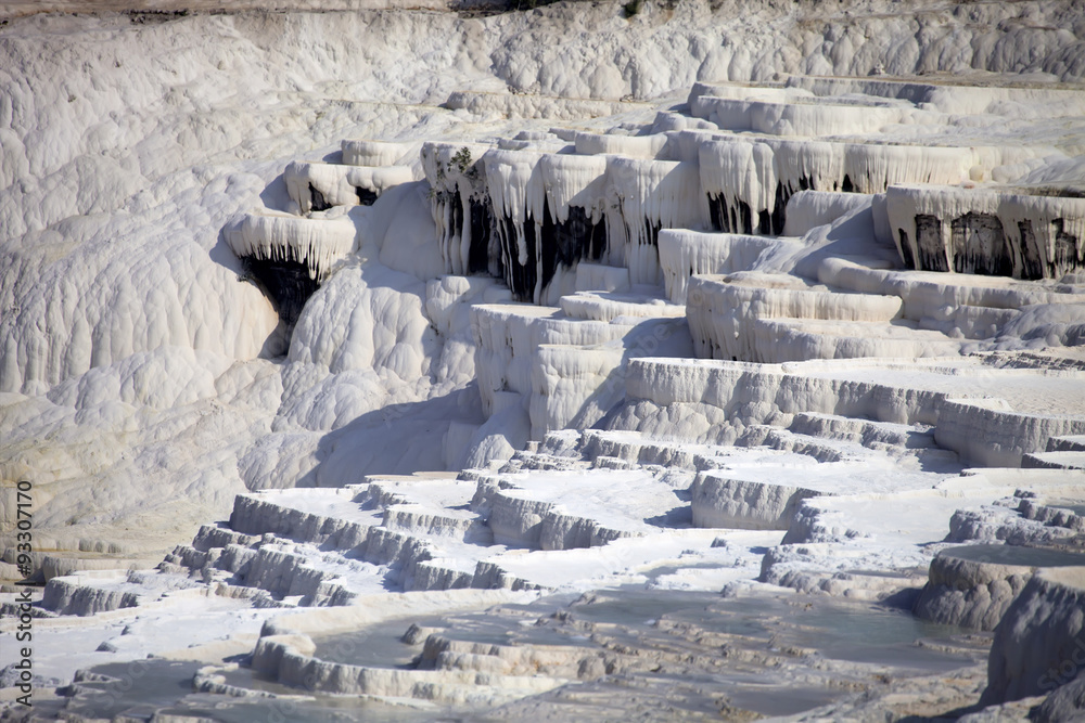 beautiful travertine cascades, Pamukkale, Turkey