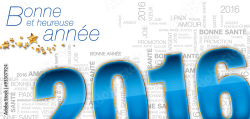 CARTE DE VOEUX 2016 DORURE FOND CLAIR