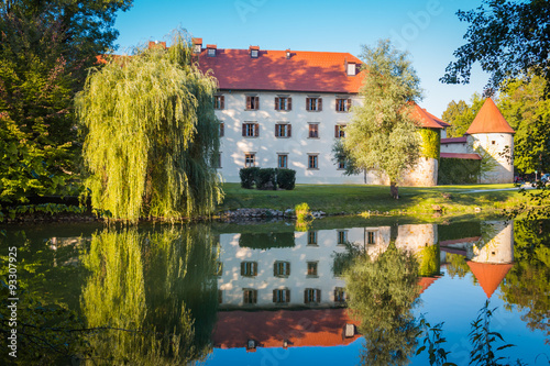 Grad Otocec, castle in the middle of the river Krka.