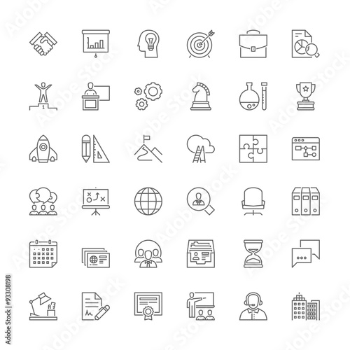 Line icons. Business