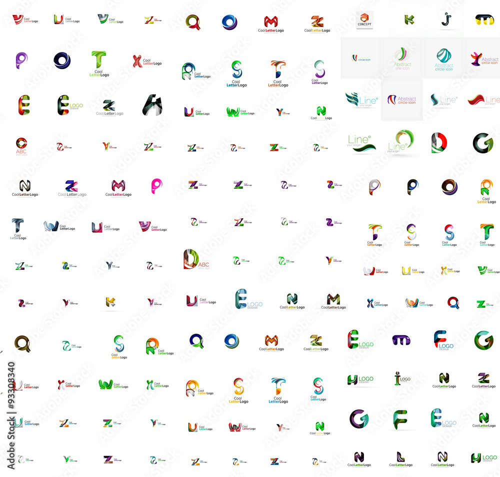 Mega set of letter logos Mega set of letter logos
