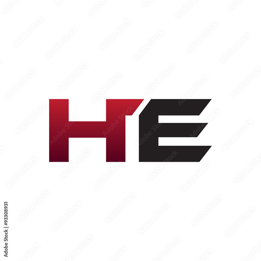 Obraz premium modern initial logo HE