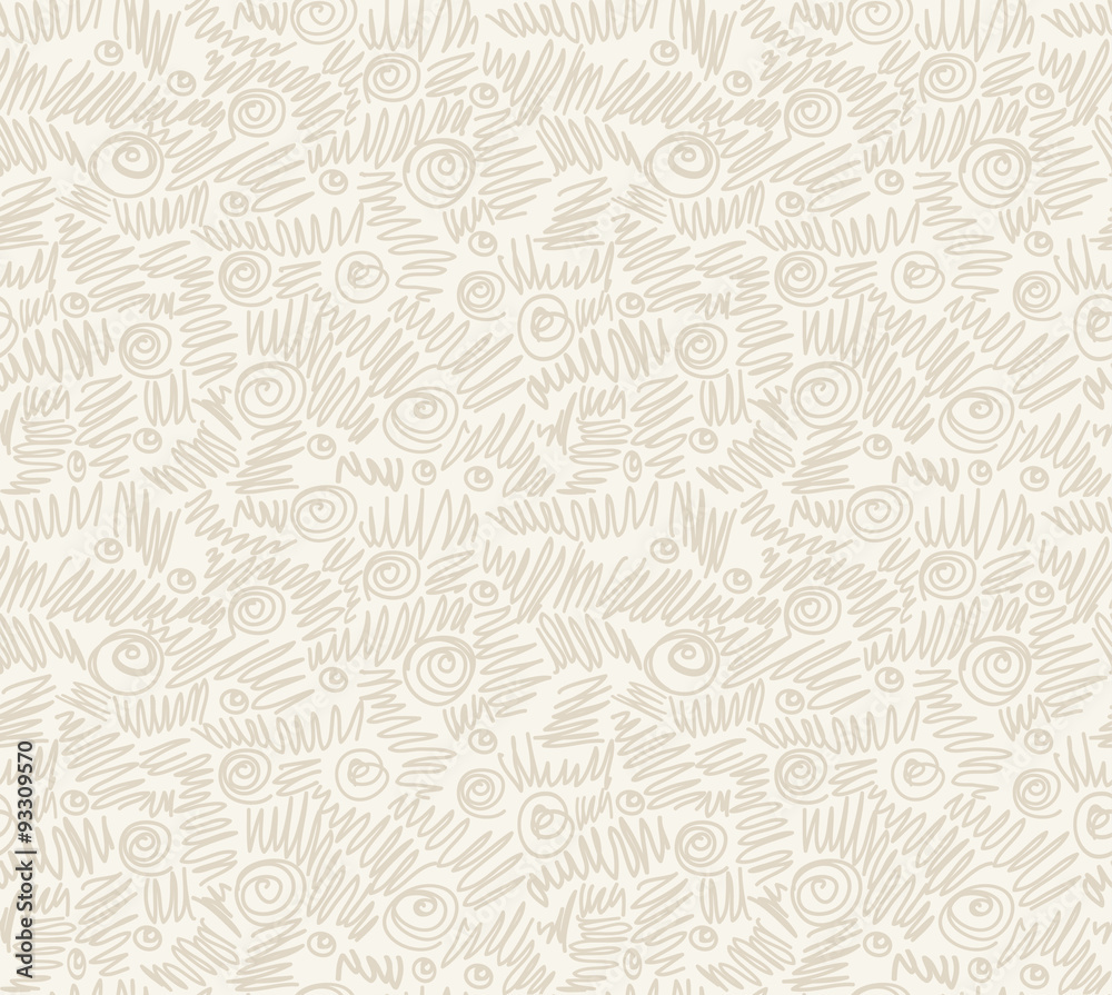 Seamless abstract hand-drawn waves pattern, wavy background. 