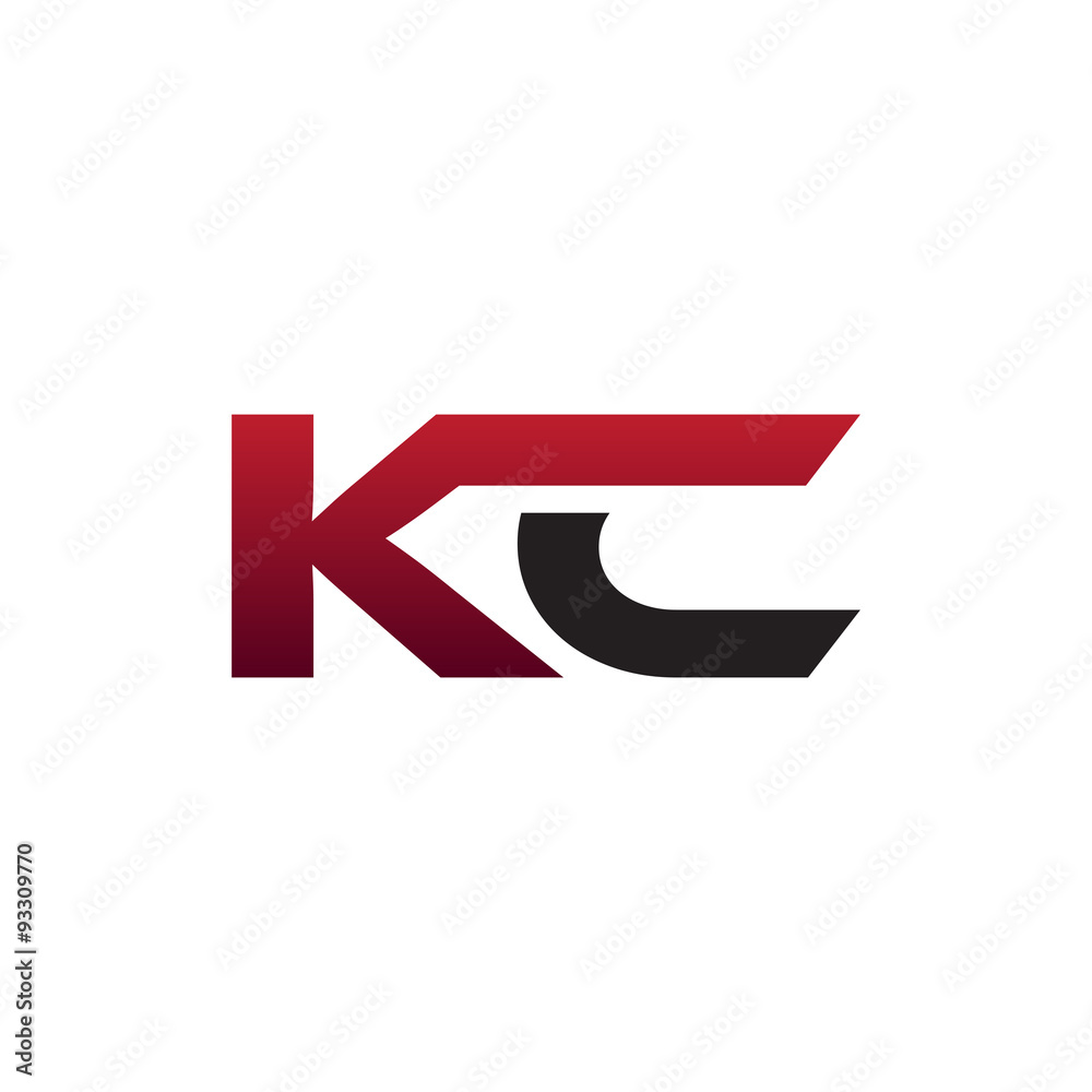 modern initial logo KC modern initial logo KC