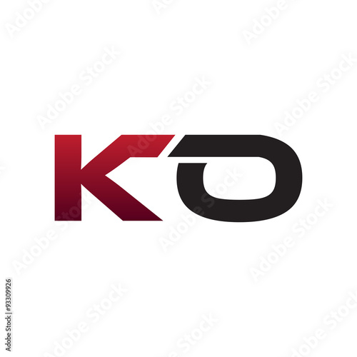 modern initial logo KO