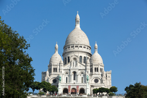 Basilica of the Sacre Coeur on Montmartre  Paris  France