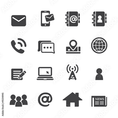 contact icon set