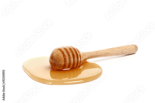honey dipper delicious white background closeup sweet healthy