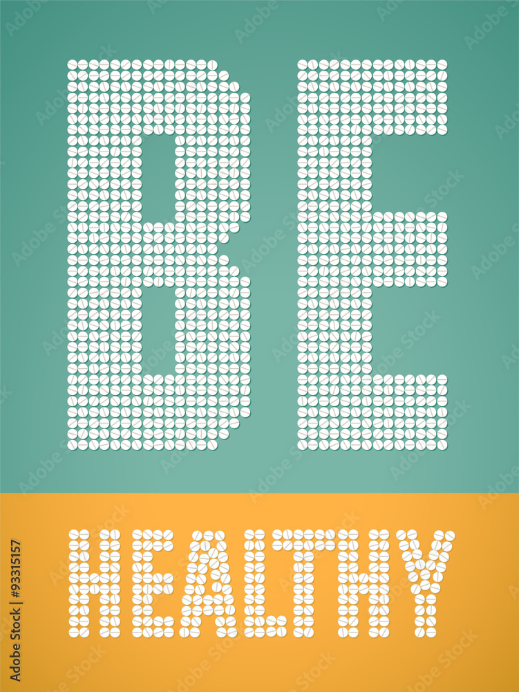 Healthy lifestyle poster. Inscription Healthy lifestyle poster. Inscription