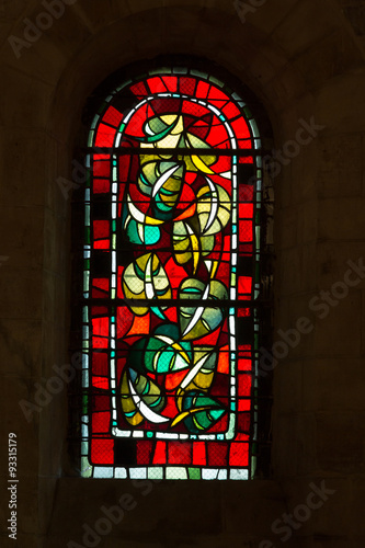 Paris - Stained glass in the Church of St. Peter in Montmartre
