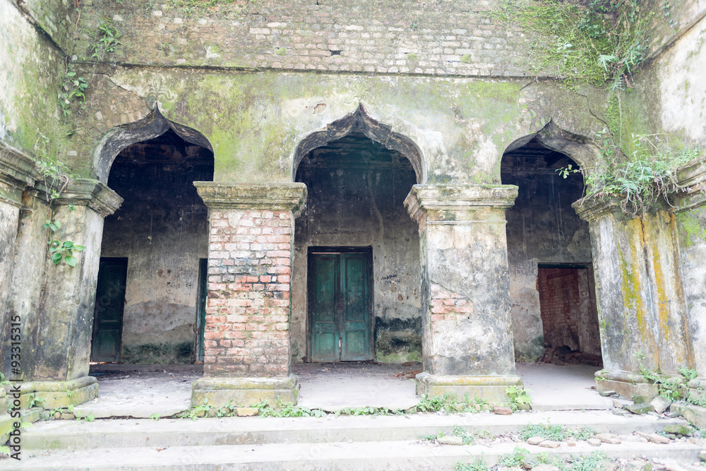 Natore, Bangladesh - September 29, 2015: Natore Rajbari (also known as Pagla Raja's Palace, Natore Palace) was a prominent royal palace in Natore, Bangladesh. Natore, Bangladesh - September 29, 2015: Natore Rajbari (also known as Pagla Raja's Palace, Natore Palace) was a prominent royal palace in Natore, Bangladesh.