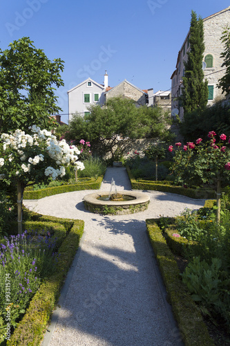 Medieval monastery garden in Sibenik 