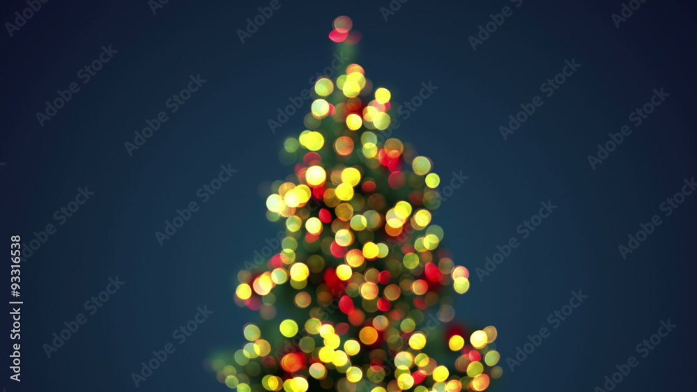 blurred christmas tree loopable 4k (4096x2304)

