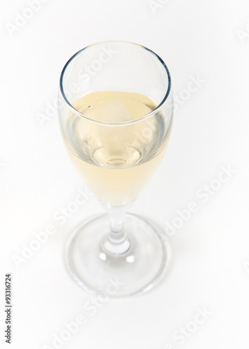 A glass of white wine