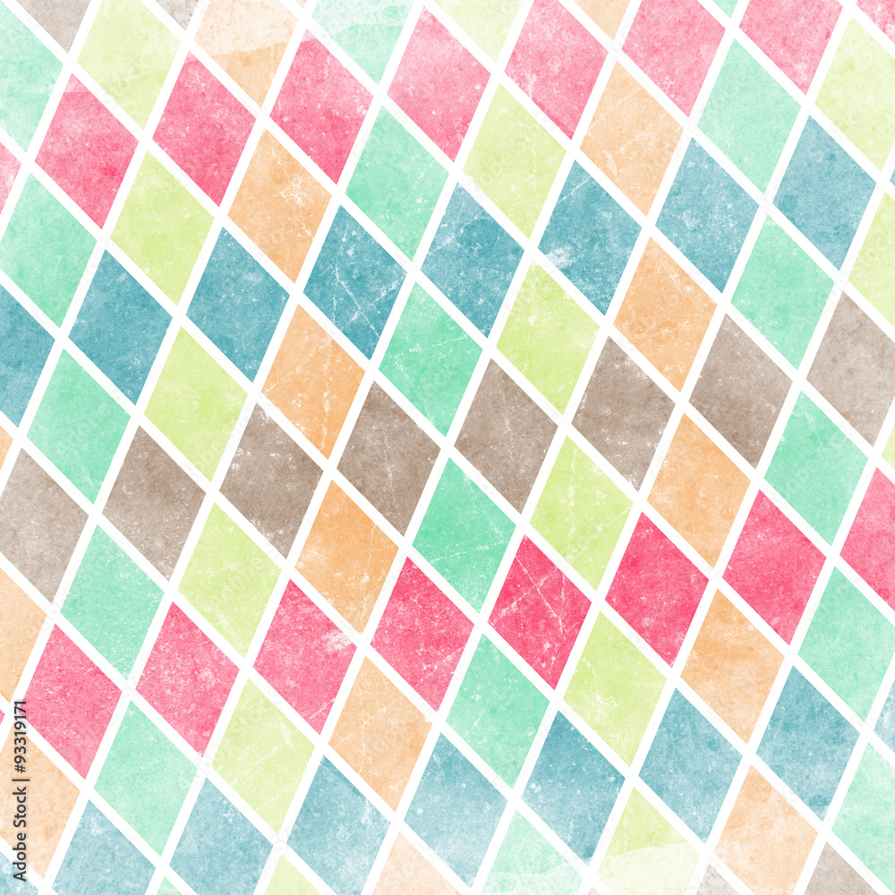 geometric pattern with colorful rombs
