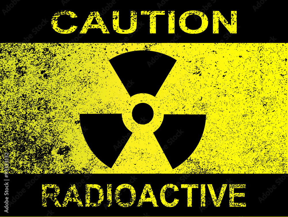 Obraz premium Caution Radioactive Sign