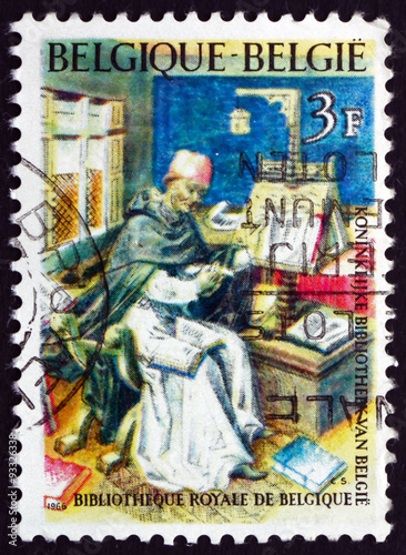 Postage stamp Belgium 1966 Medieval Scholar