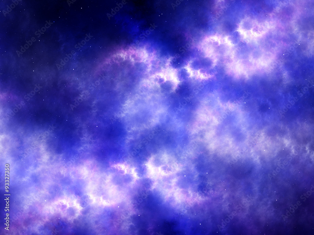 Purple plasma in space fractal