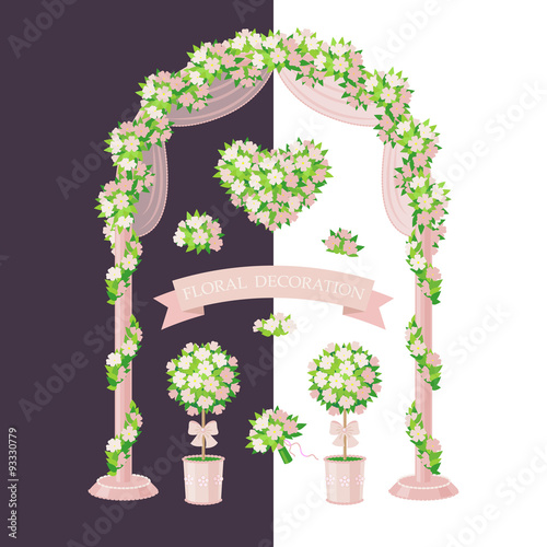 Floral Decoration Cream Color