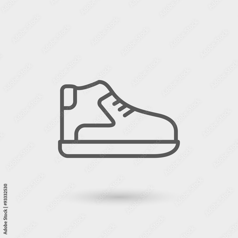 shoe thin line icon shoe thin line icon