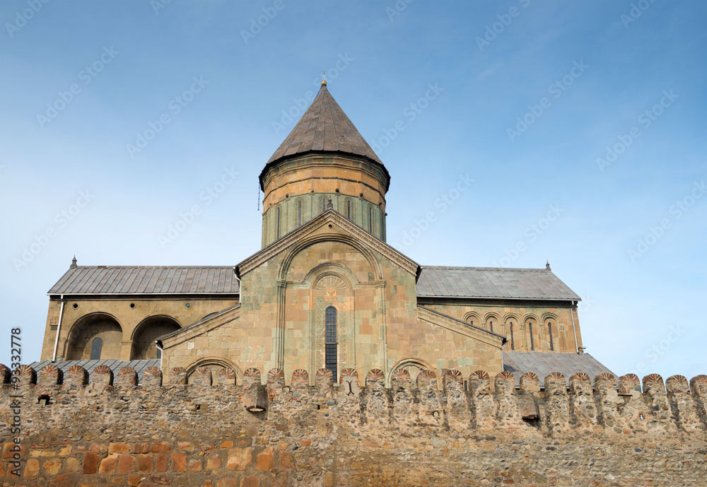 Svetitskhoveli Orthodox Cathedral in Mtskheta - the old capital of Georgia