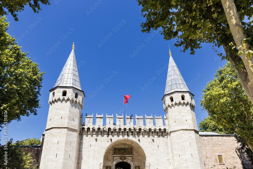 Sigths of Istanbul. Topkapi Palace from XV century on the Unesco Heritage List.