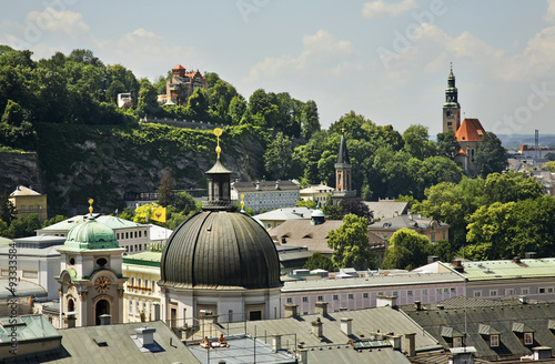 Panoramic view of Salzburg. Austria