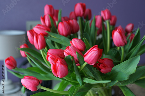 Большой букет красных тюльпанов © Olga Tkacheva