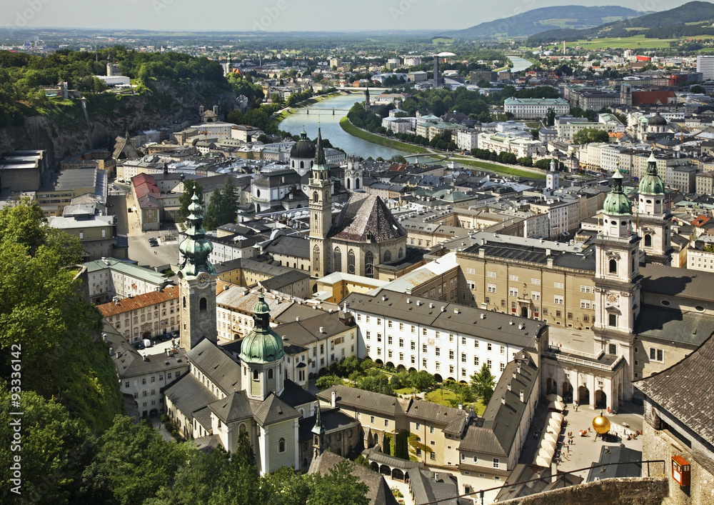 Panoramic view of Salzburg. Austria Panoramic view of Salzburg. Austria