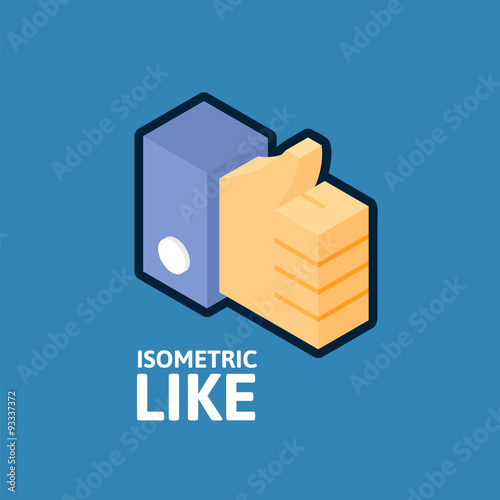 Blue thumb up icon