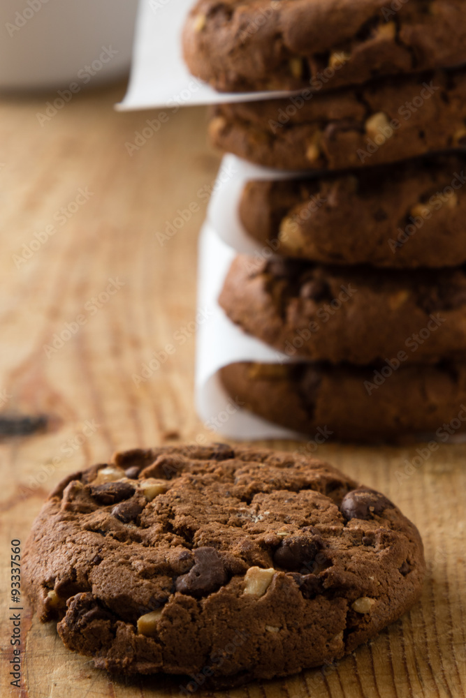 Fototapeta premium chocolate biscuit cookies
