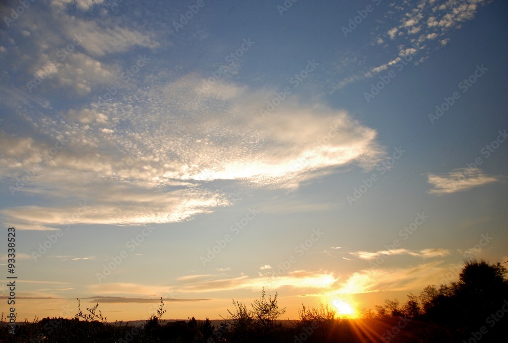 sky at evening twilight