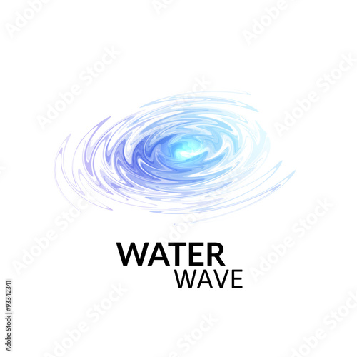 Radial sonar water waves, blue purple ray