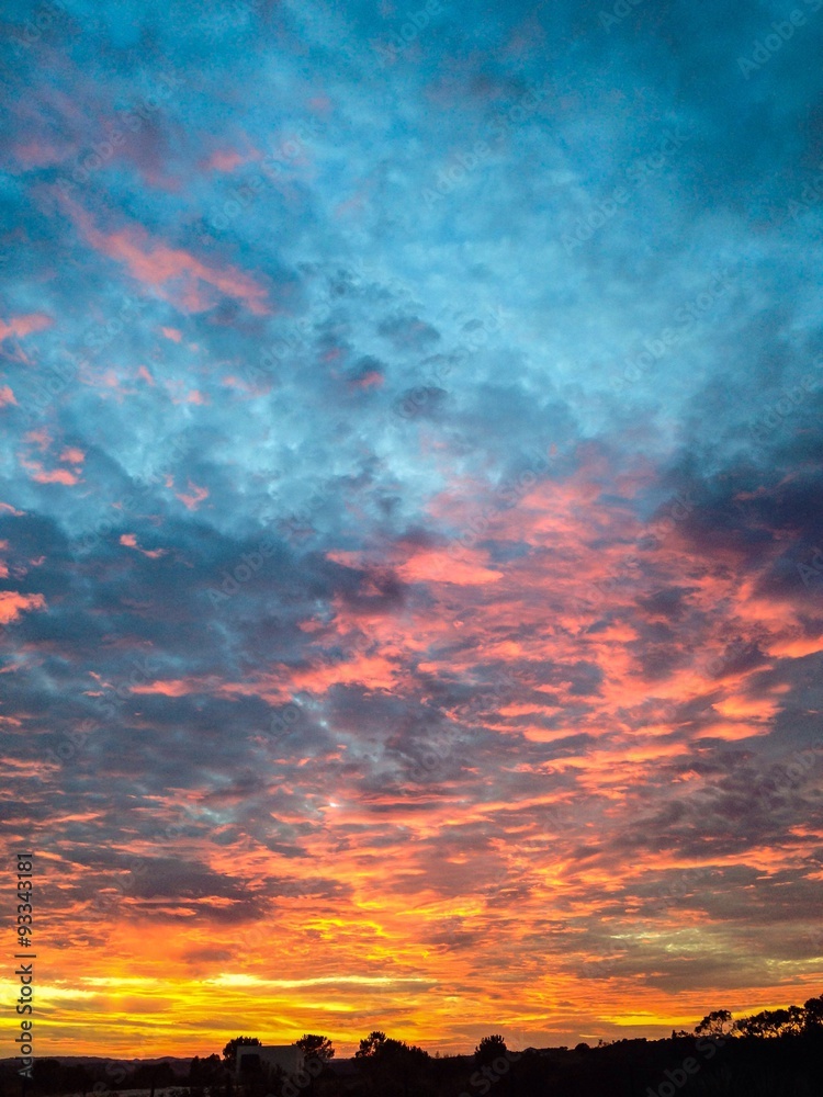 Clouds at dusk after a storm Clouds at dusk after a storm