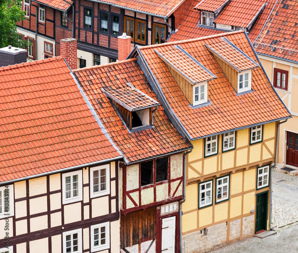 Alte deutsche Häuser in Quedlinburg Alte deutsche Häuser in Quedlinburg