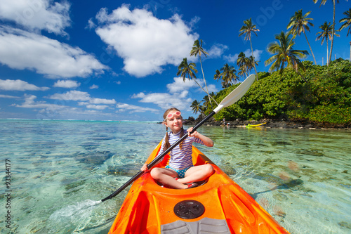 Little girl in kayak