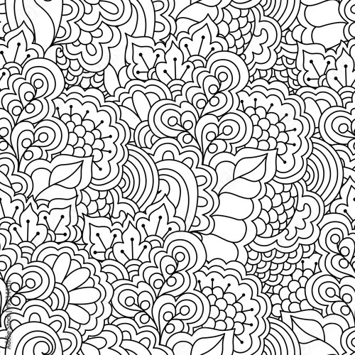 Wallpaper Mural Seamless black and white background. Torontodigital.ca