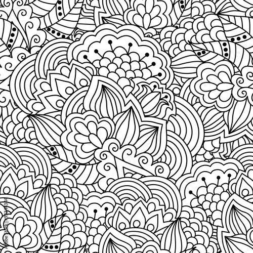 Wallpaper Mural Seamless black and white background. Torontodigital.ca