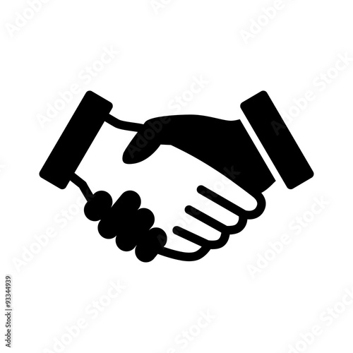 Business agreement handshake flat icon for apps and websites