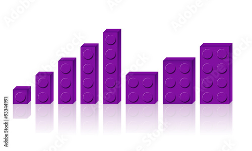 Set mattoncini viola