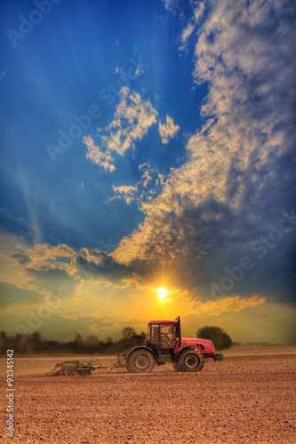 Tractor in the field