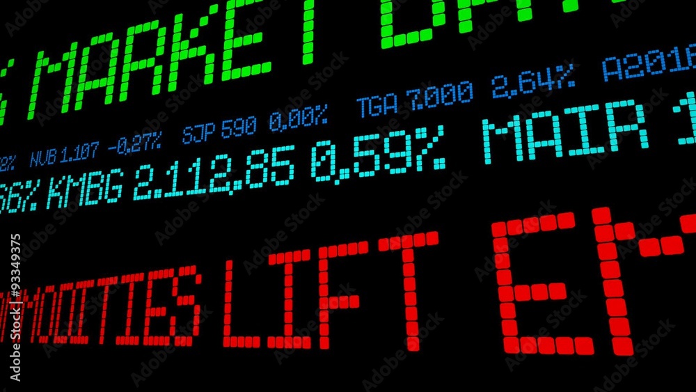 Stock market ticker Stock market ticker